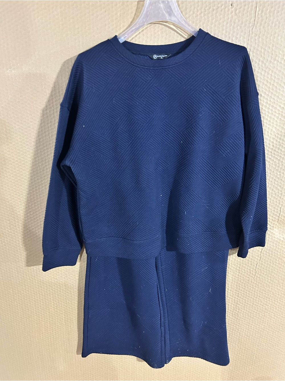 Unbranded Navy Textured Sweat Top and Pants Set